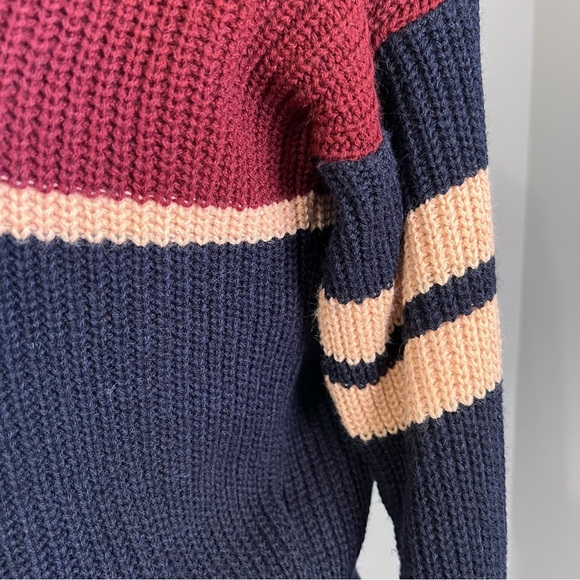 Urban Outfitters S-P Color Block Striped Henley Button Sweater - Picture 6 of 16